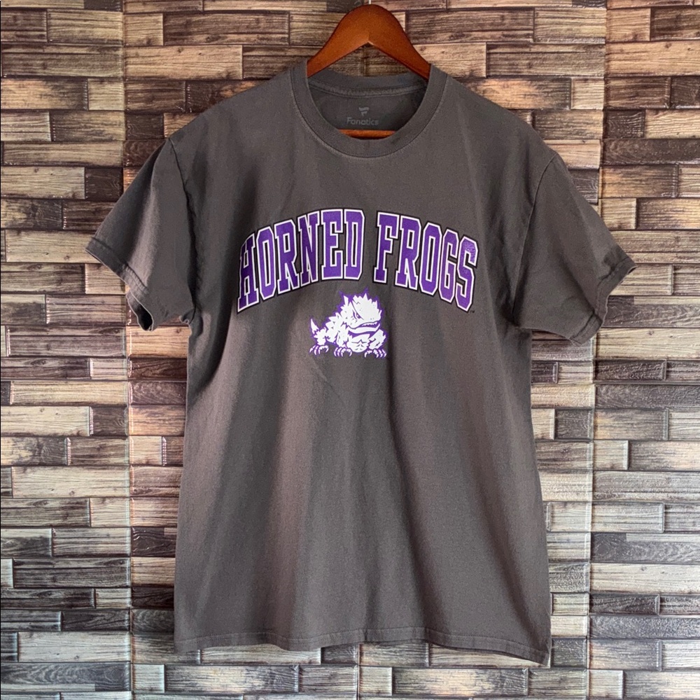 Used Fanatics Horned Frogs Graphic T-Shirt - Gray Large